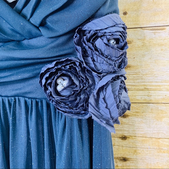 Speechless Dress Semi Formal Dark Grey Shimmer - Picture 5 of 6